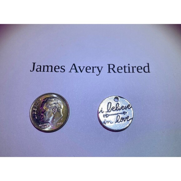 James Avery, I Believe in Love, Sterling Silver Charm, #75 - Picture 1 of 3